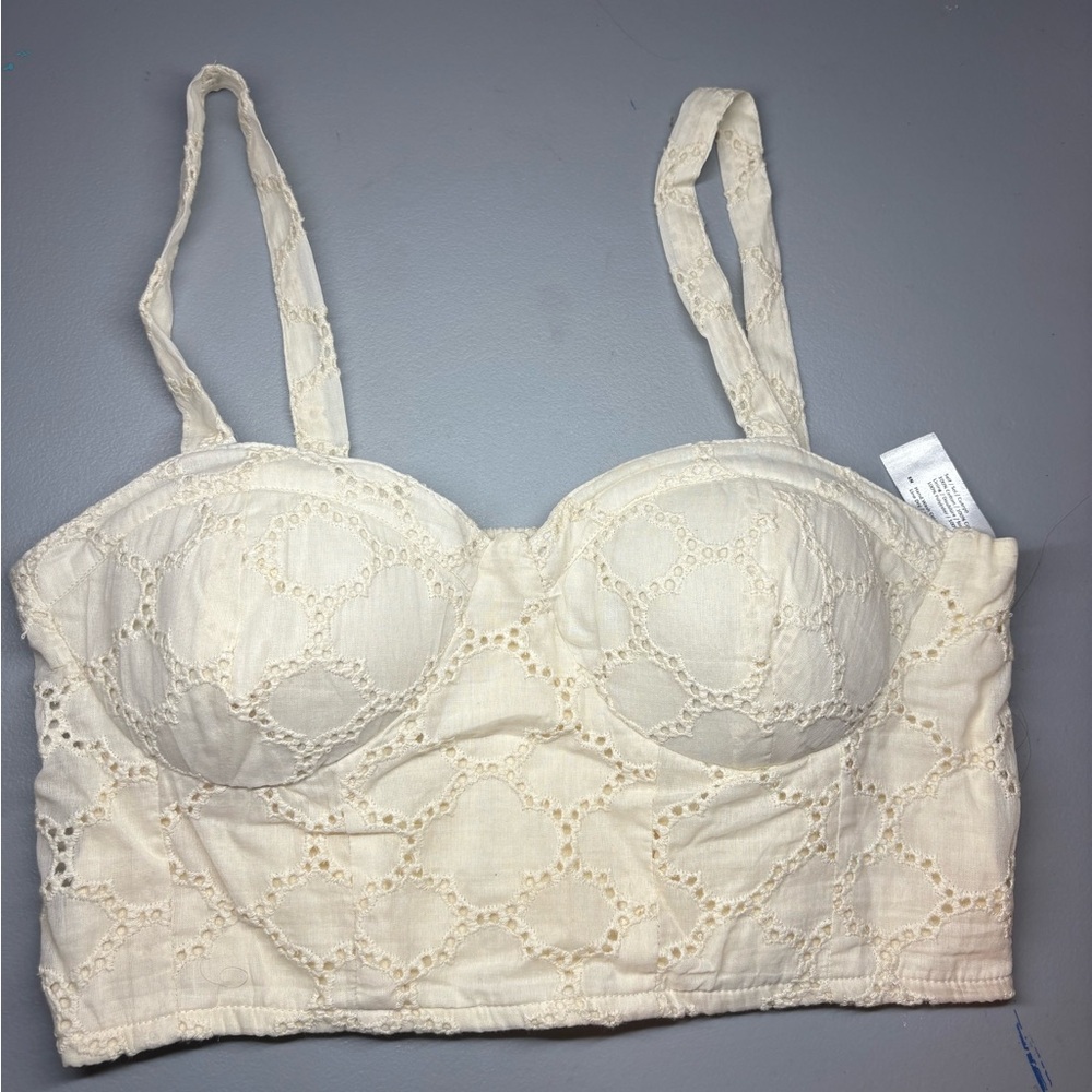 Elegant Cream Lace Bralette